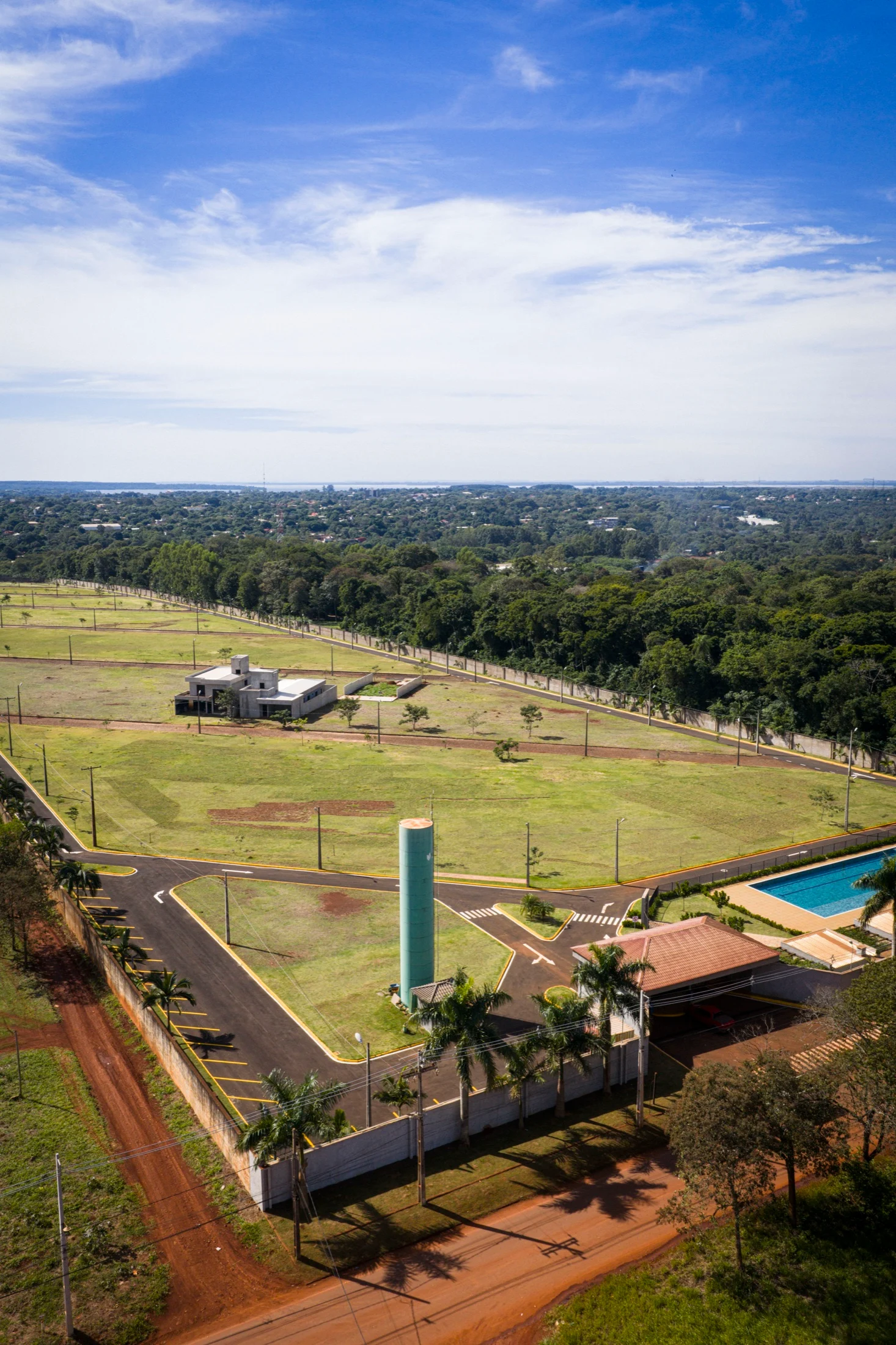 Vista aérea del Barrio Residencial Bella Vida en Hernandarias